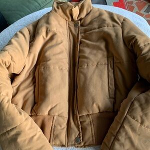 SHEIN light brown short coat 100% Polyester with pockets.